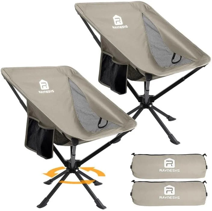 Special Portable Swivel Camping Chair, 8 Seconds Quick Setup Easy Carry, 3.8Lb Lightweight Folding Chairs for Hiking - Image 5