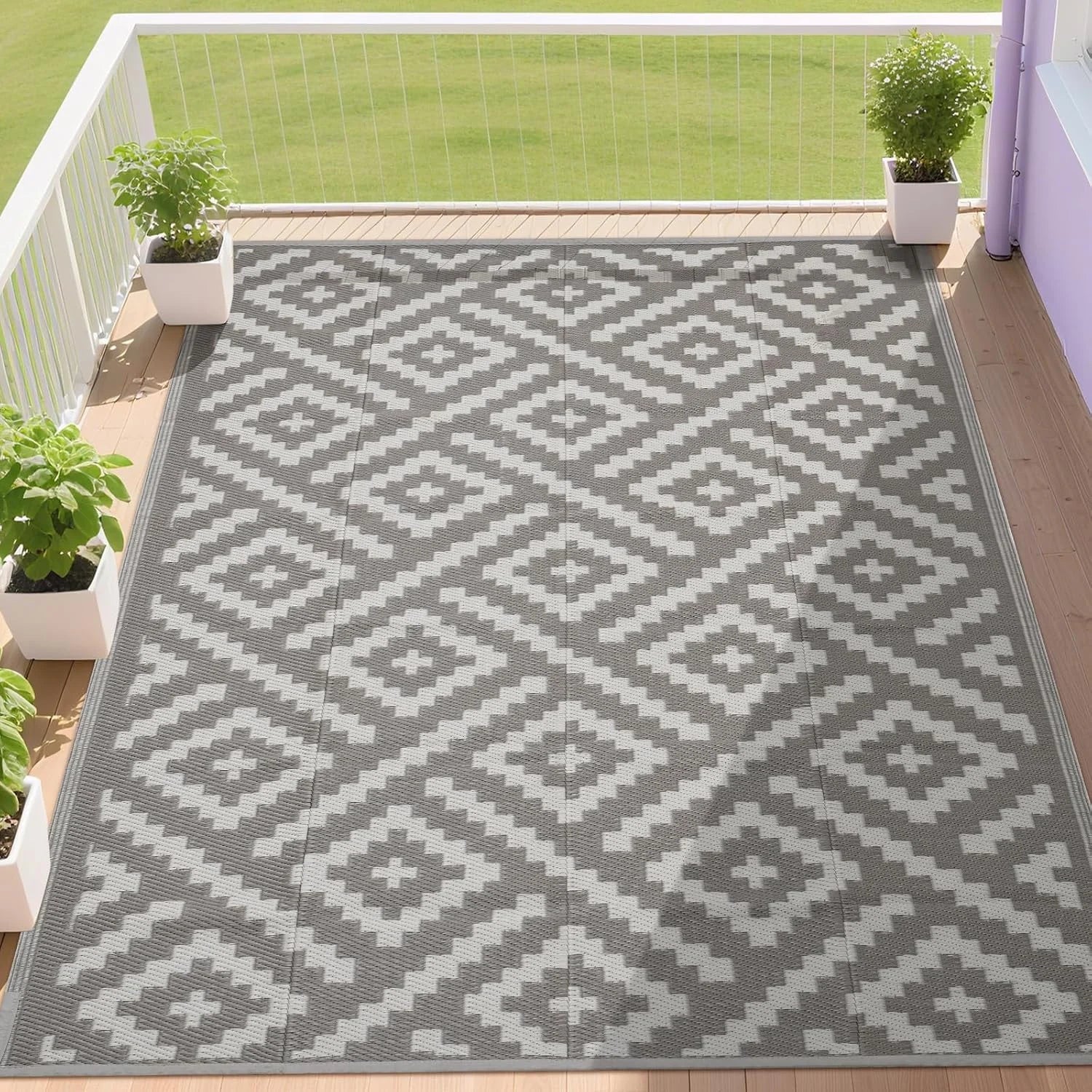 Special RURALITY Outdoor Rugs 8"x10" Waterproof for Patios Clearance, Plastic Straw Mats for RV - Image 12