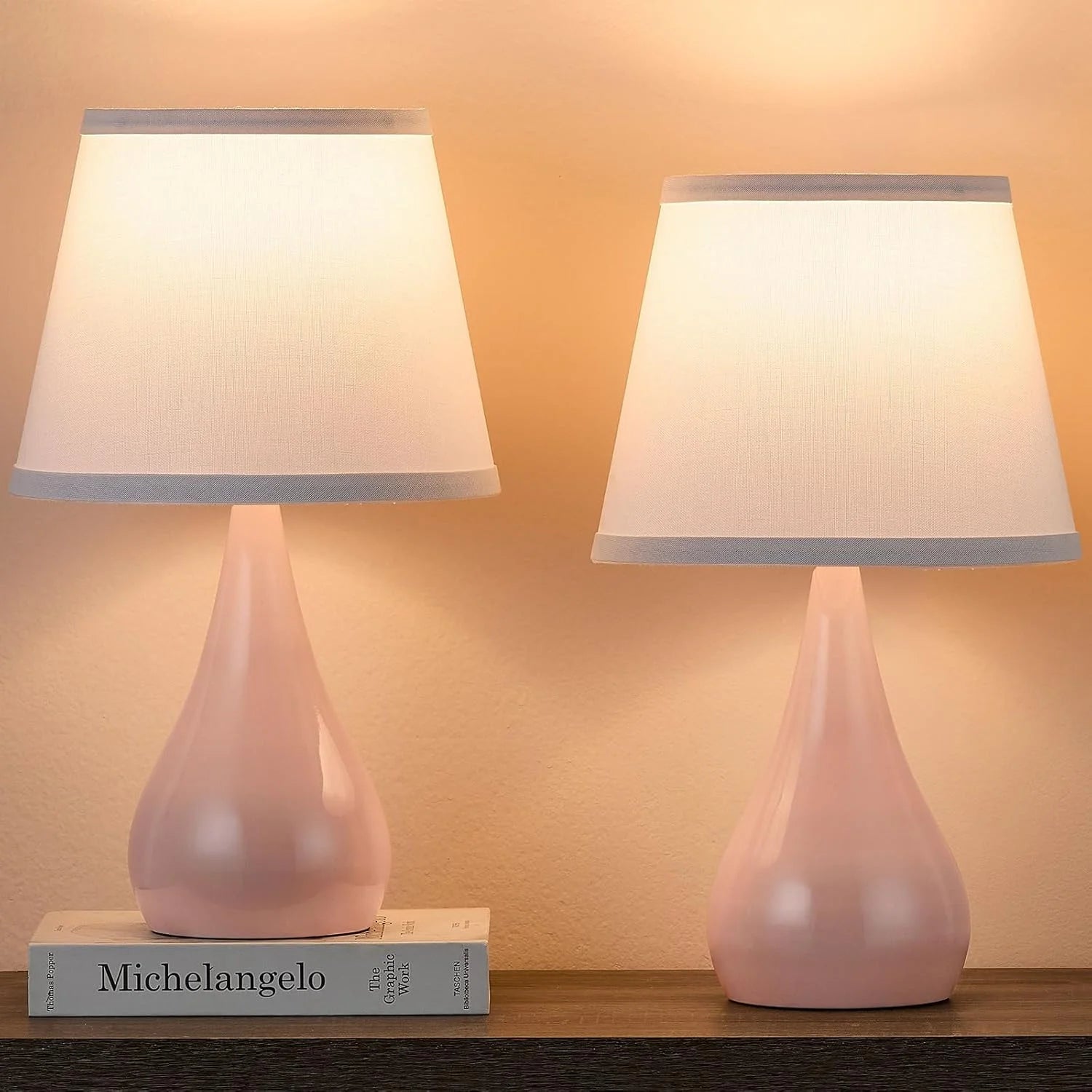 Special 18.1” Small Modern Touch Lamps for Nightstand Set of 2 with 3 Way Dimmable, Bulb Included - Image 5