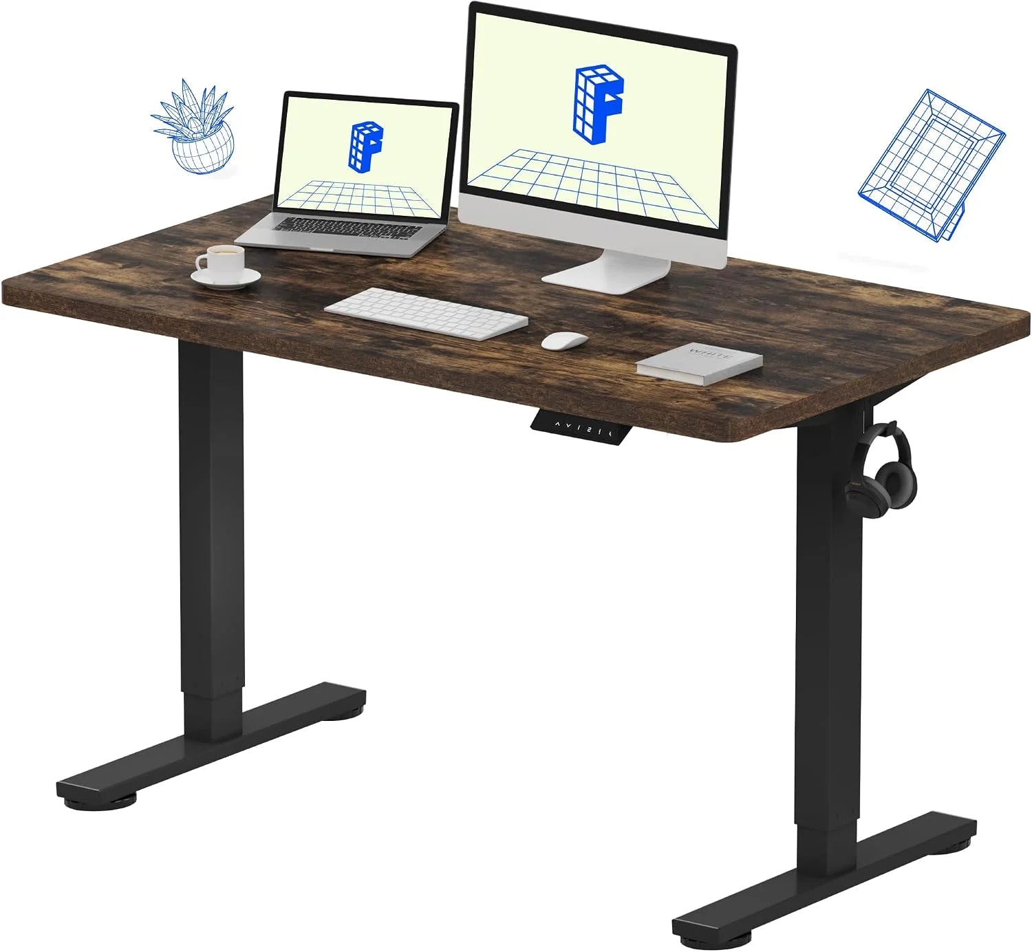 Special FLEXISPOT EN1 One-Piece Standing Desk, Electric Adjustable with 4 Memory Presets, 176 LBS Capacity, 48x24 Black - Image 31