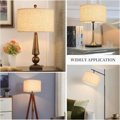 Alternative view of Special Large Drum Lamp Shades Set of 2 16 Top x 16 Bottom x 10 High