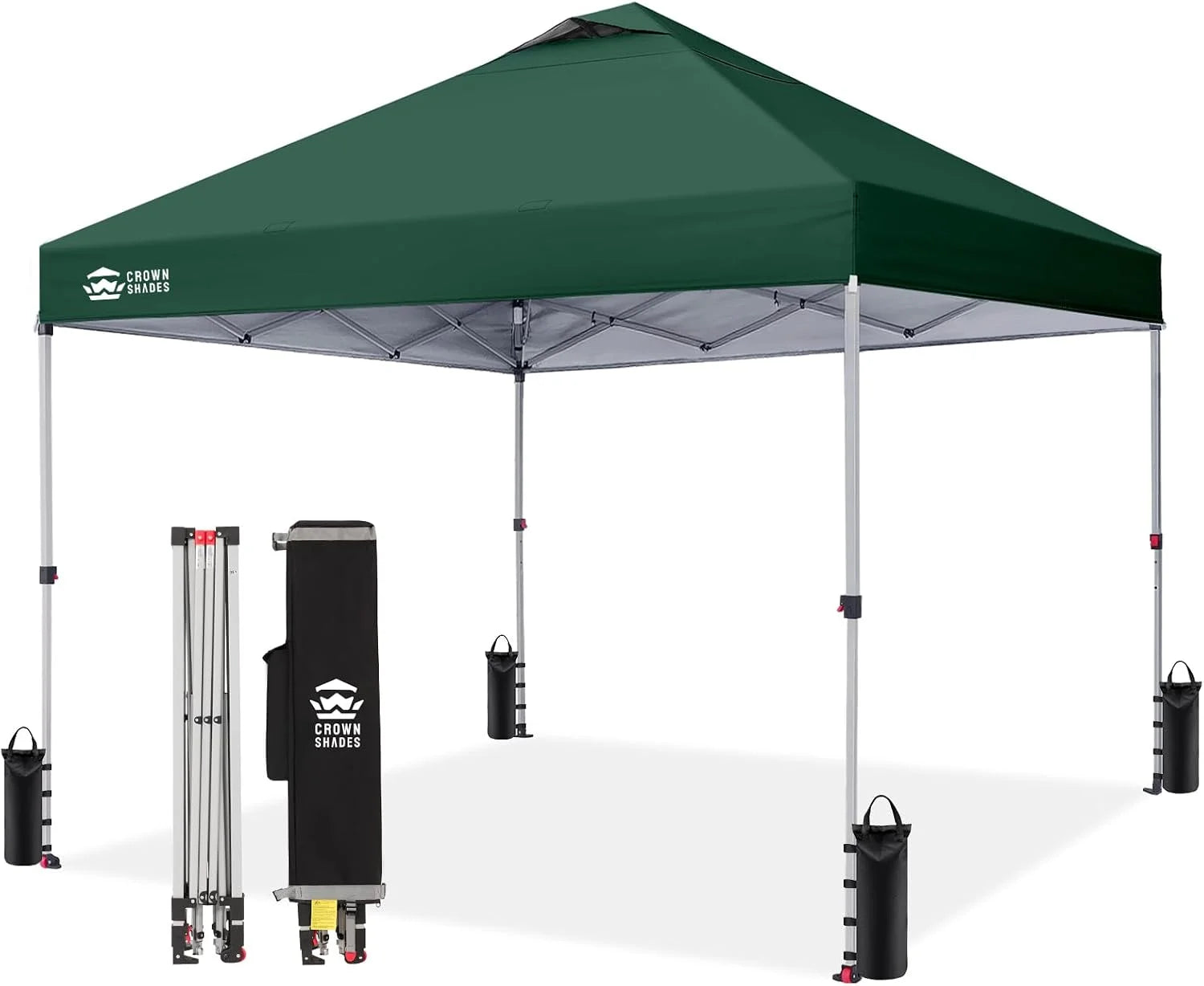 Special CROWN SHADES 10×10 Pop Up Canopy, Patented CenterLok One Push Tent Canopy, 8 Stakes, 4 Ropes (10×10 - Image 21