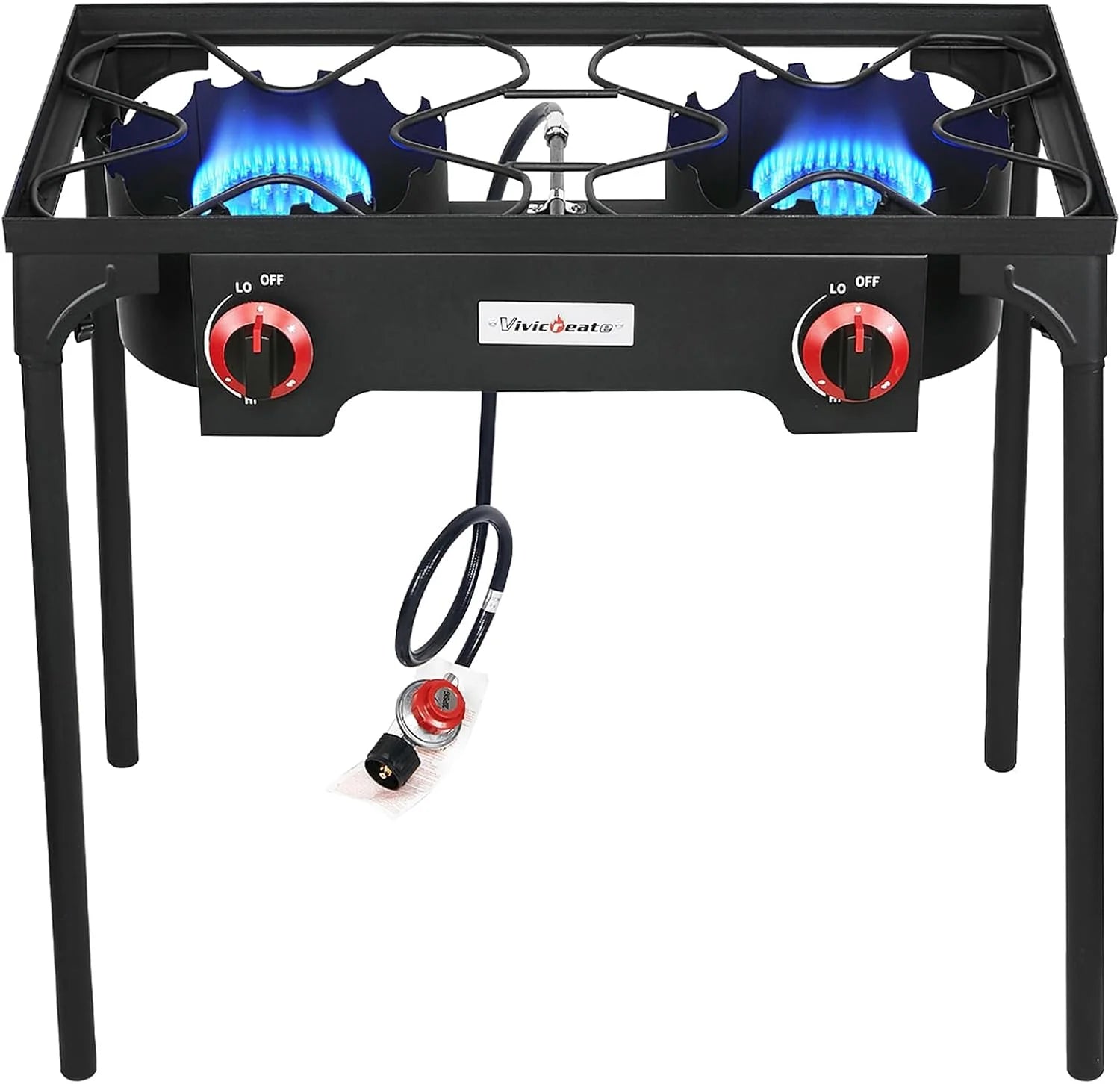 Special VIVICREATE Propane Grill 2 Burner Outdoor Propane Stove Portable Gas Grill High Pressure Camping Stove Double Burner