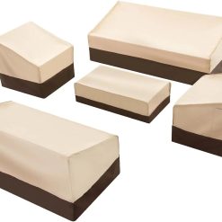 Special loriano Patio Furniture Cover Set, 5 Piece Outdoor Furniture Cover Waterproof, 600D Heavy Duty Lawn Patio Set Covers