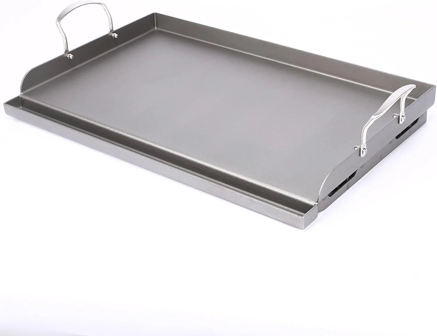 Special 25 x 16 Pre-Seasoned Nonstick Cast Iron Griddle for Gas & Charcoal Grills, Universal Flat Top with Grease Groove - Image 8
