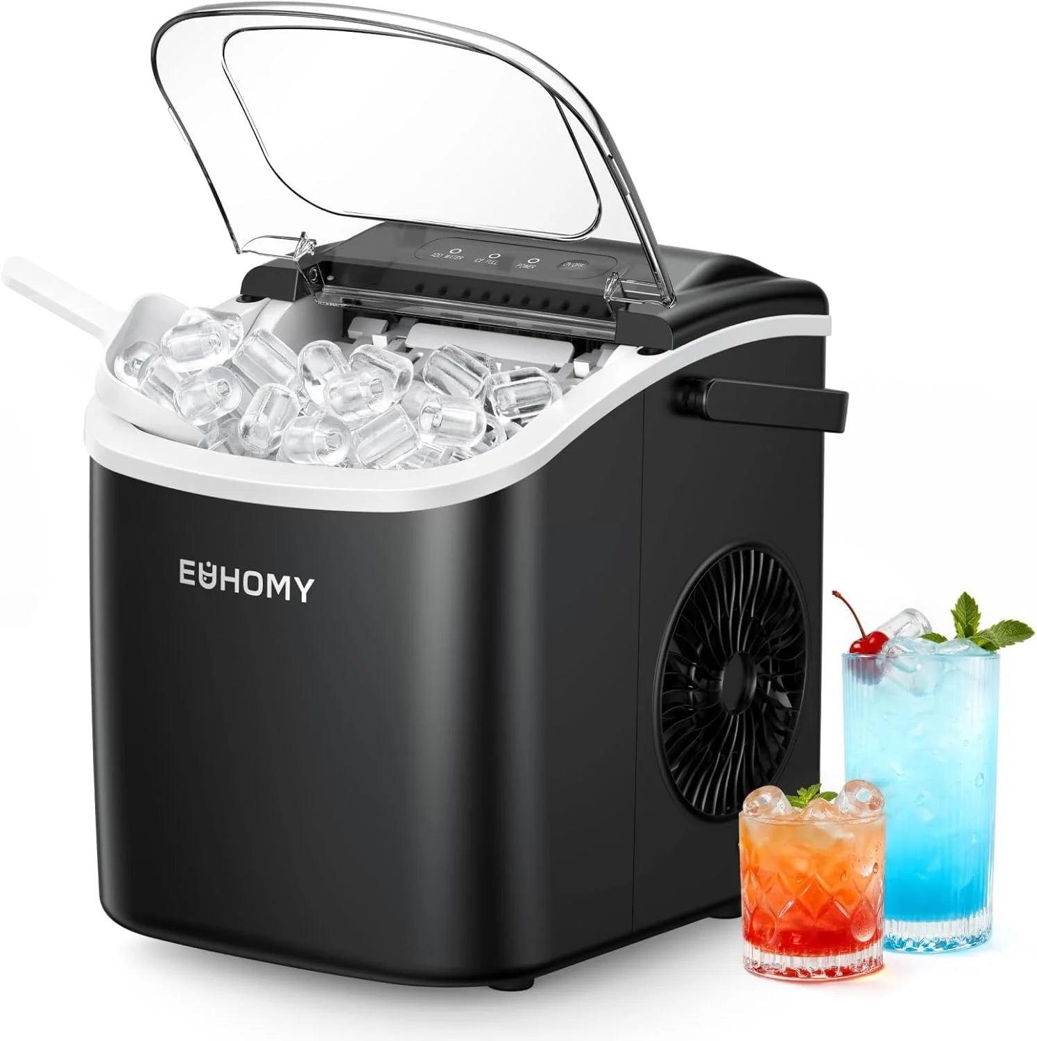Special Countertop Ice Maker Machine with Handle, 26lbs in 24Hrs, 9 Ice Cubes Ready in 6 Mins, Auto-Cleaning Portable Ice - Image 7