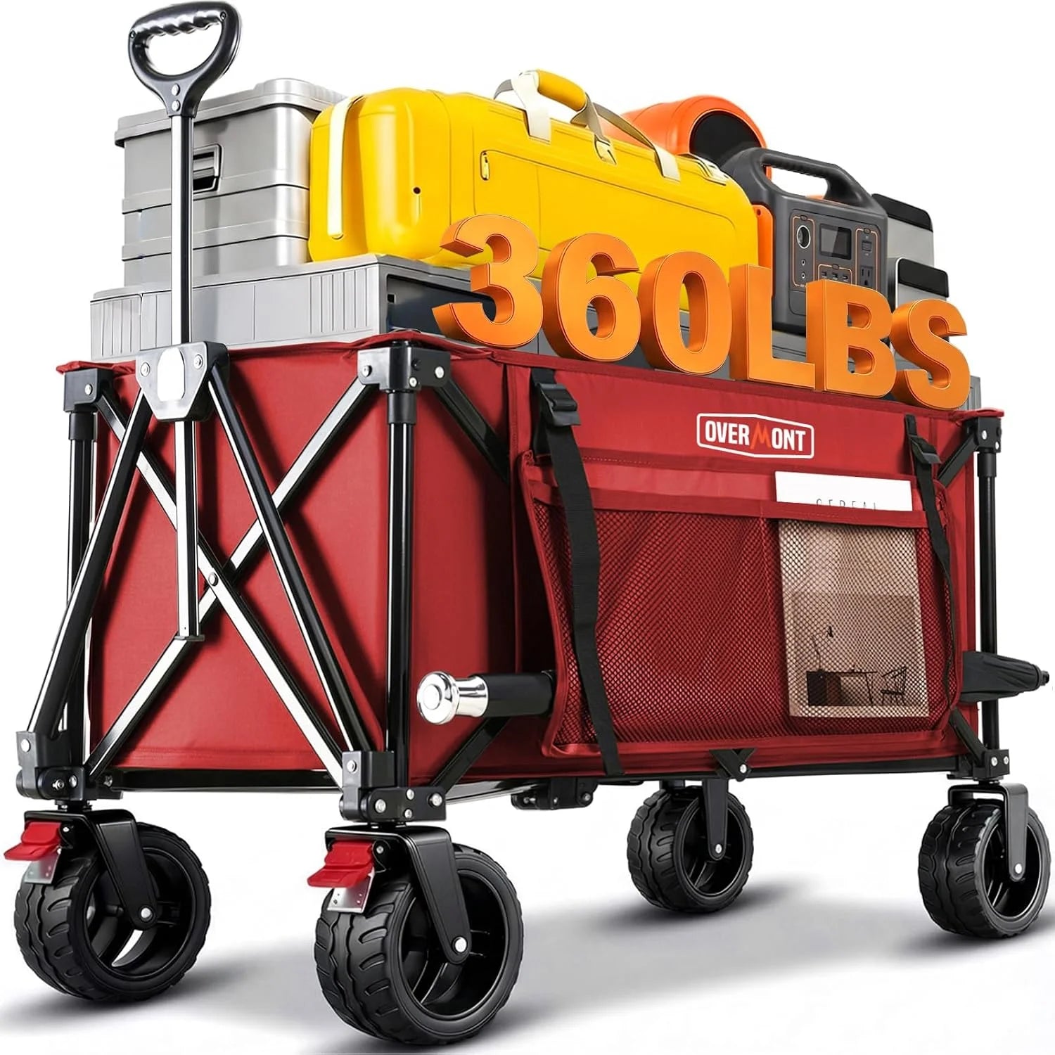 Special Ultra Compact Collapsible Wagon Cart, Lightweight Foldable Wagon with All Terrain Wheels