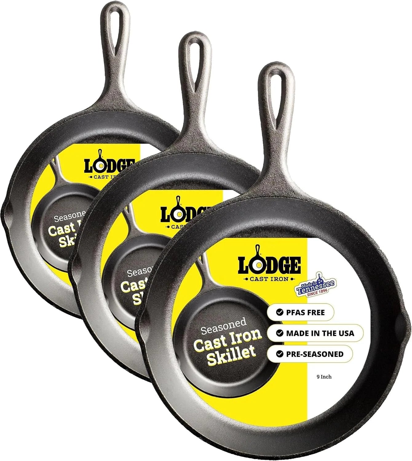 Special Seasoned Cast Iron Skillet Set 8, 10.25 & 12 Inches - Image 7