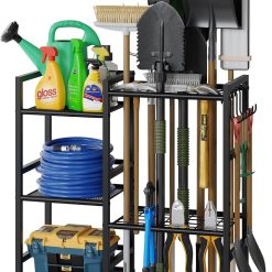 Special Garden Tool Organizer with Large Hooks, Garage Storage Rack " For Garage Organization