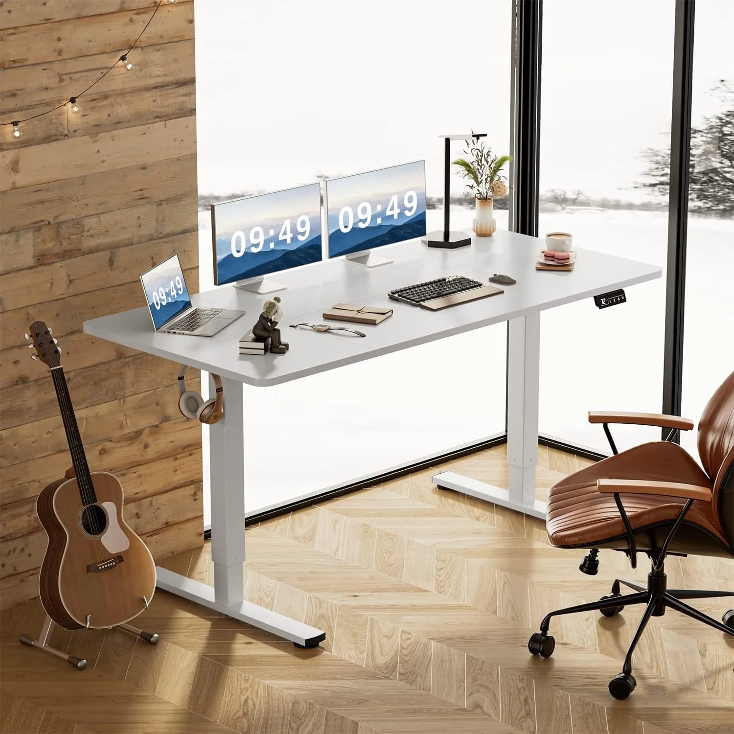Special 55 x 24 Inches Electric Height Adjustable Standing Desk Large Sit Stand Up Desk Home Office Computer Desk Memory - Image 88