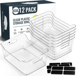 Alternative view of Special Clear Plastic Storage Bins, Kitchen Cabinet Pantry Organizer Bins, Crystal-clear, Thicker