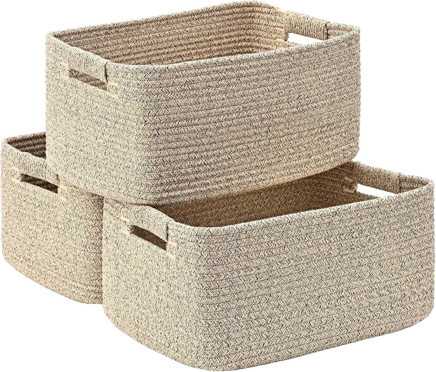 Special 2 Pack Large Storage Basket for Organizing, 17.5x13x7 Woven Basket for Shelves, Closet Cube Storage Bins - Image 22