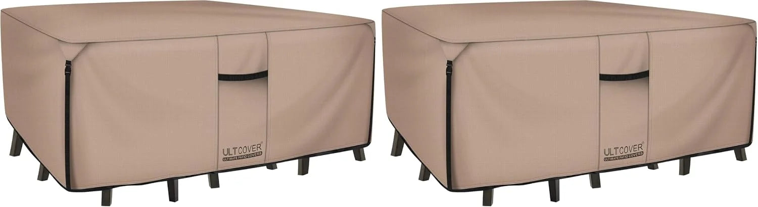 Special ULTCOVER Square Patio Heavy Duty Table Cover " 600D Tough Canvas Waterproof Outdoor Dining Table and Chairs General Purpose Furniture Cover Size - Image 2