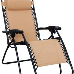 Special Amazon Basics Zero Gravity Lounge Chair with Pillow, Foldable Outdoor Reclining Chair for Patio and Beach