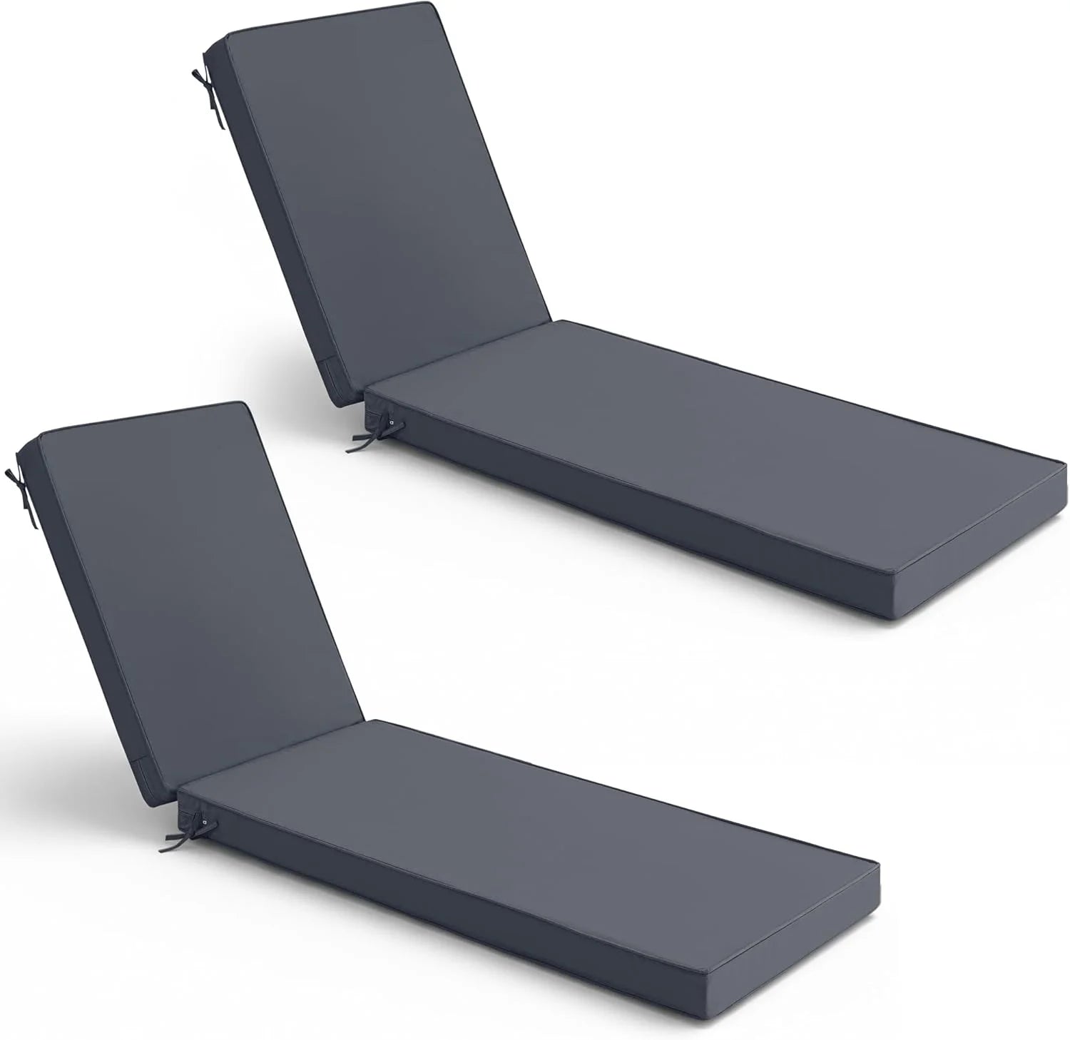 Special Chaise Lounge Cushions Outdoor Set of 2, Waterproof and Fade Resistant Sun Lounger Replacement Cushion - Image 4