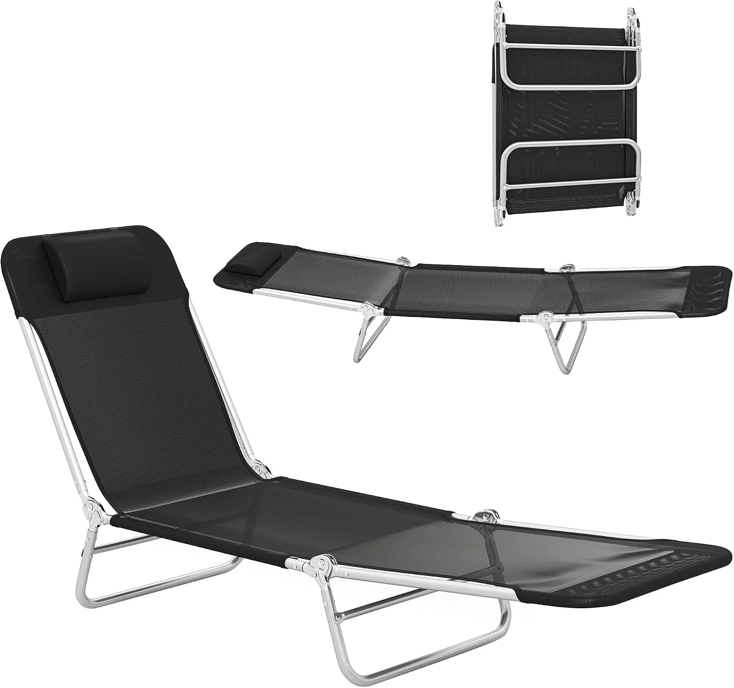 Special Outsunny Folding Chaise Lounge Chair, Pool Sun Tanning Chair - Image 4