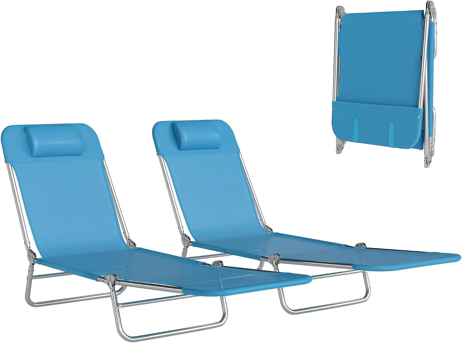 Special Outsunny Folding Chaise Lounge Chair, Pool Sun Tanning Chair - Image 3
