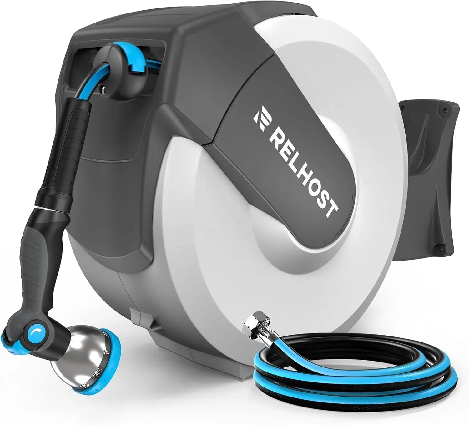 Special Retractable Garden Hose Reel, 1/2 in x 100 ft Wall Mount Heavy Duty Hose Reel with Any-Length Lock - Image 2
