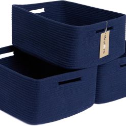 Special Large Storage Baskets for Shelves, 17 x 13 x 7.5” Closet Organizers Bins for Clothes Blanket Towels, Baby Nursery