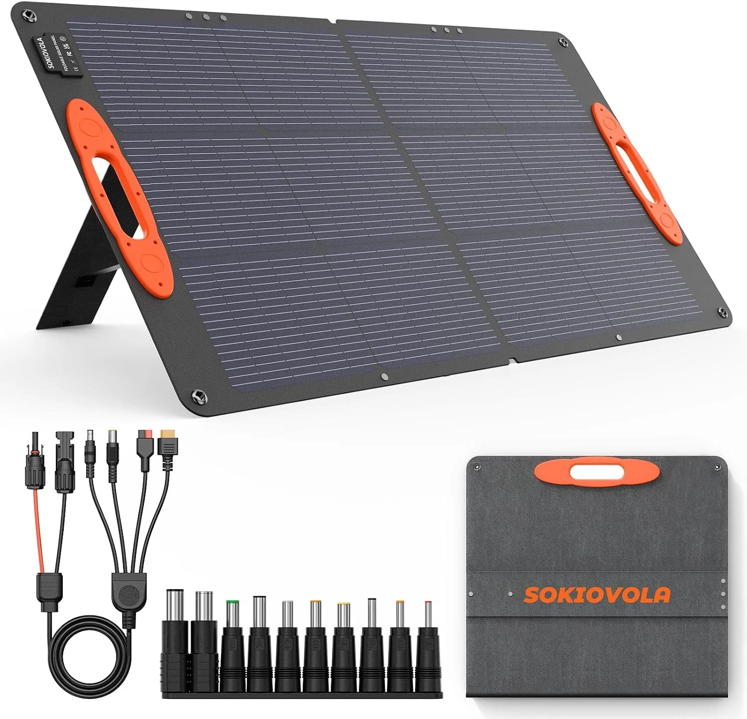 Special SOKIOVOLA N-Type 16BB 220W Portable Solar Panel for EF/Jackery/Bluetti/Anker Power Station, IP68 Waterproof Foldable - Image 3