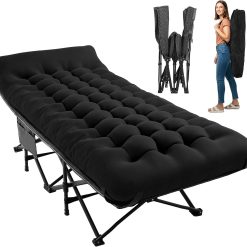 Special Camping Cot for Sleeping 28 Extra Wide, Heavy-Duty 1200D Oxford Foliding Cots for Adults Portable with Mattress