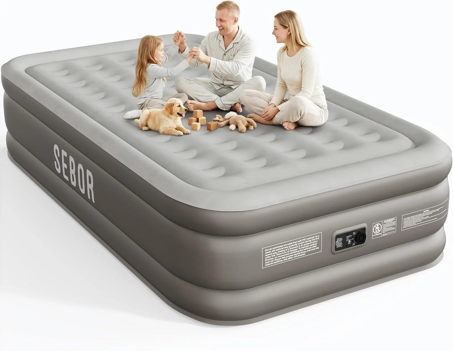 Special Air Mattress Queen with Built-in Pump 18, Comfortable Self-Inflating Blow up Mattress with High-Speed Pump - Image 7