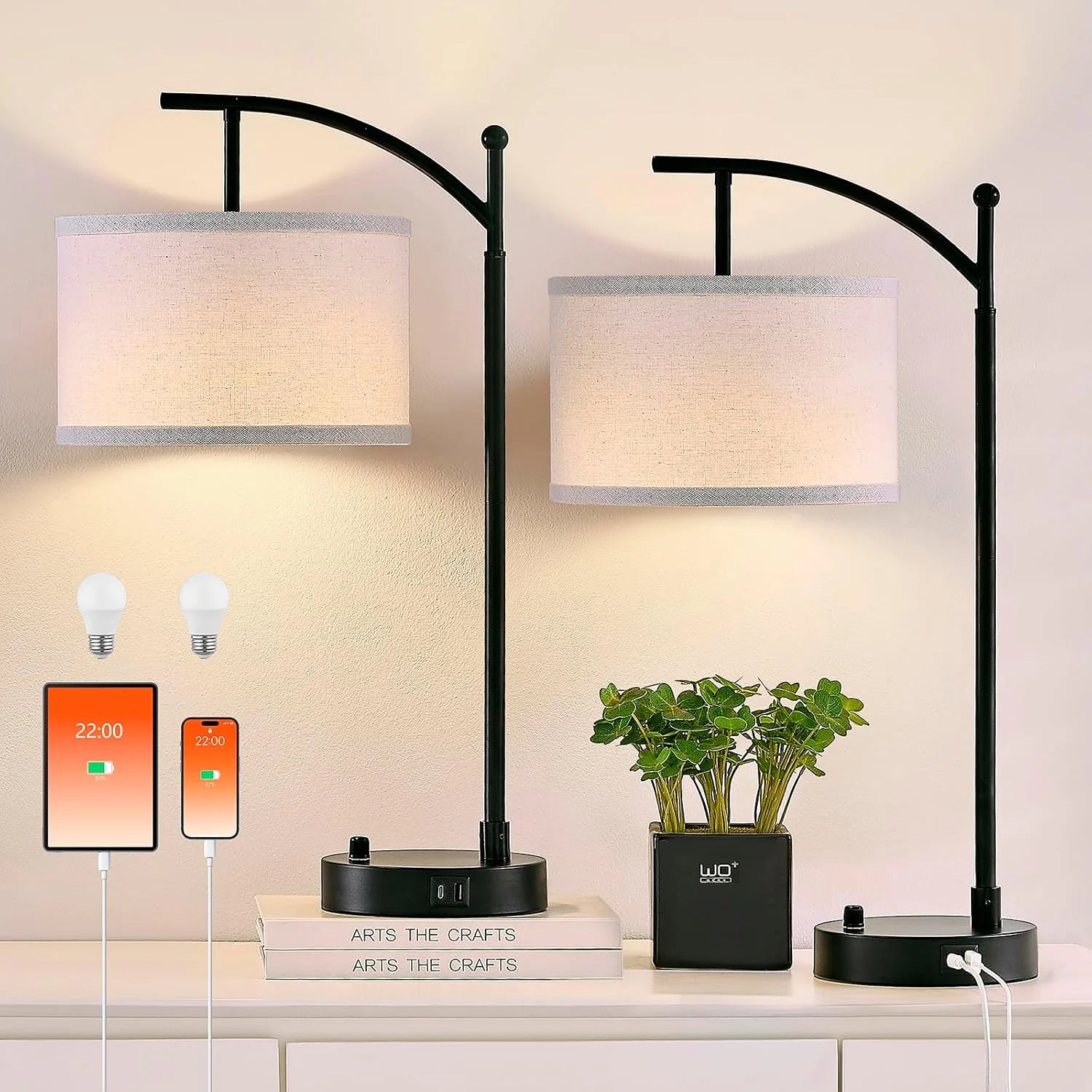 Special Hikczc Table Lamp for Living Room Bedroom, Dimmable, Bulb Included - Image 4