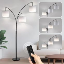Alternative view of Special Floor Lamp, Remote Control, Dimmable, 3 Light