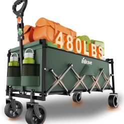 Alternative view of Special InBrave 34 Extra Long Collapsible Wagon Cart, 360LBS Capacity, Black