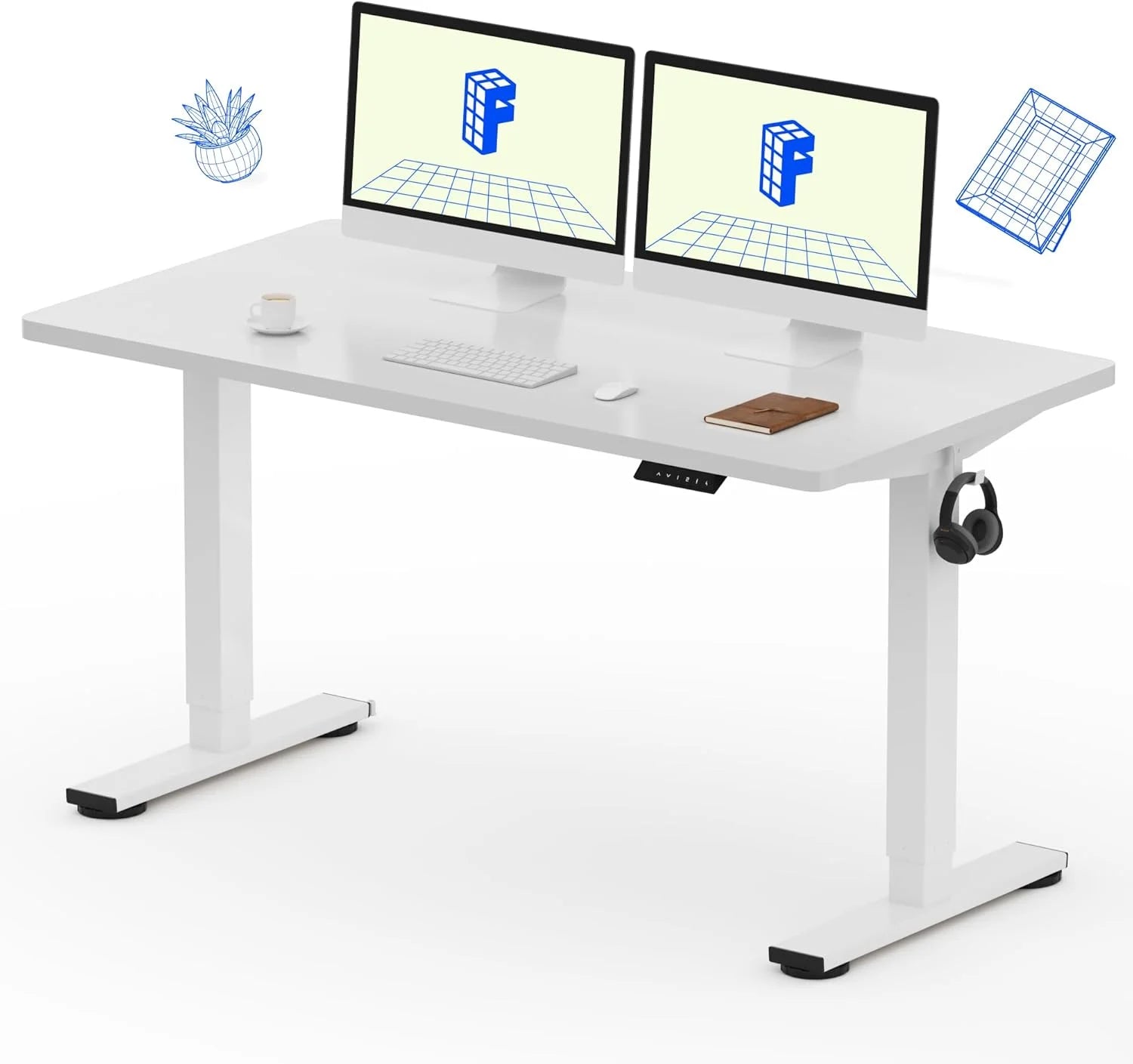 Special FLEXISPOT EN1 One-Piece Standing Desk, Electric Adjustable with 4 Memory Presets, 176 LBS Capacity, 48x24 Black - Image 27