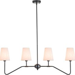 Alternative view of Special 5-Light Modern Chandeliers, 30 Black Farmhouse Light Fixture