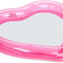 Alternative view of Special Original Clear Heart Water Hammock with Mesh Pool Float for Summer Pool Parties