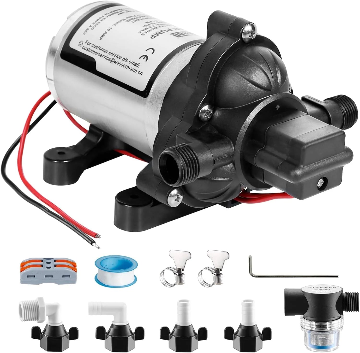 Special WASSERMANN RV Pump, 12V Self-priming RV Water Pressure Pump 4.0GPM 45PSI with Pressure Switch - Image 5