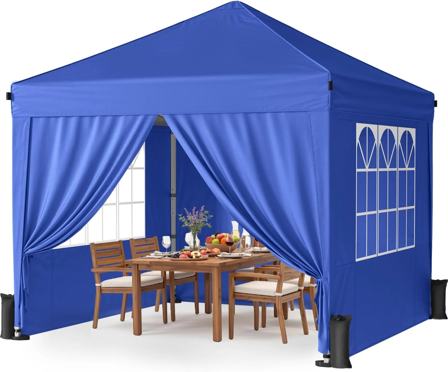 Special Vinabilia 10x10 Pop Up Canopy Tent with One-Push Center Lock,White - Image 2
