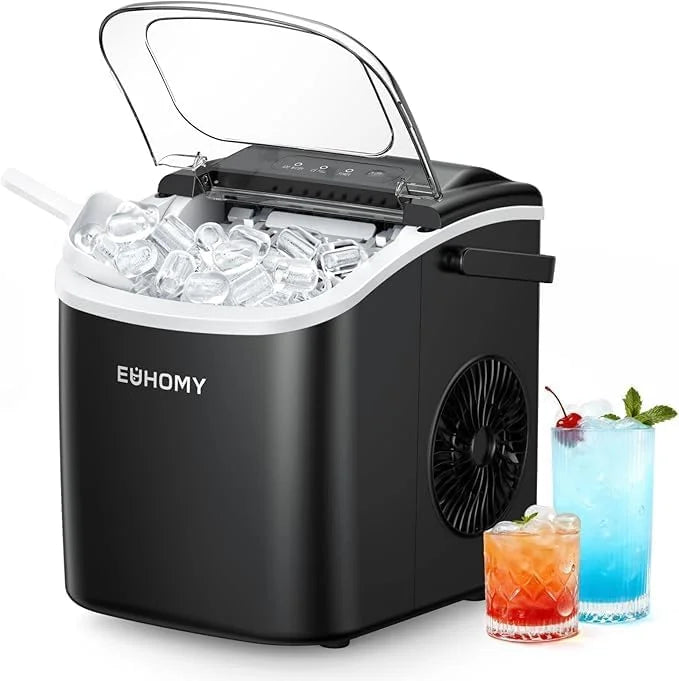 Special Countertop Ice Maker Machine with Handle, 26lbs in 24Hrs, 9 Ice Cubes Ready in 6 Mins, Auto-Cleaning Portable Ice - Image 2