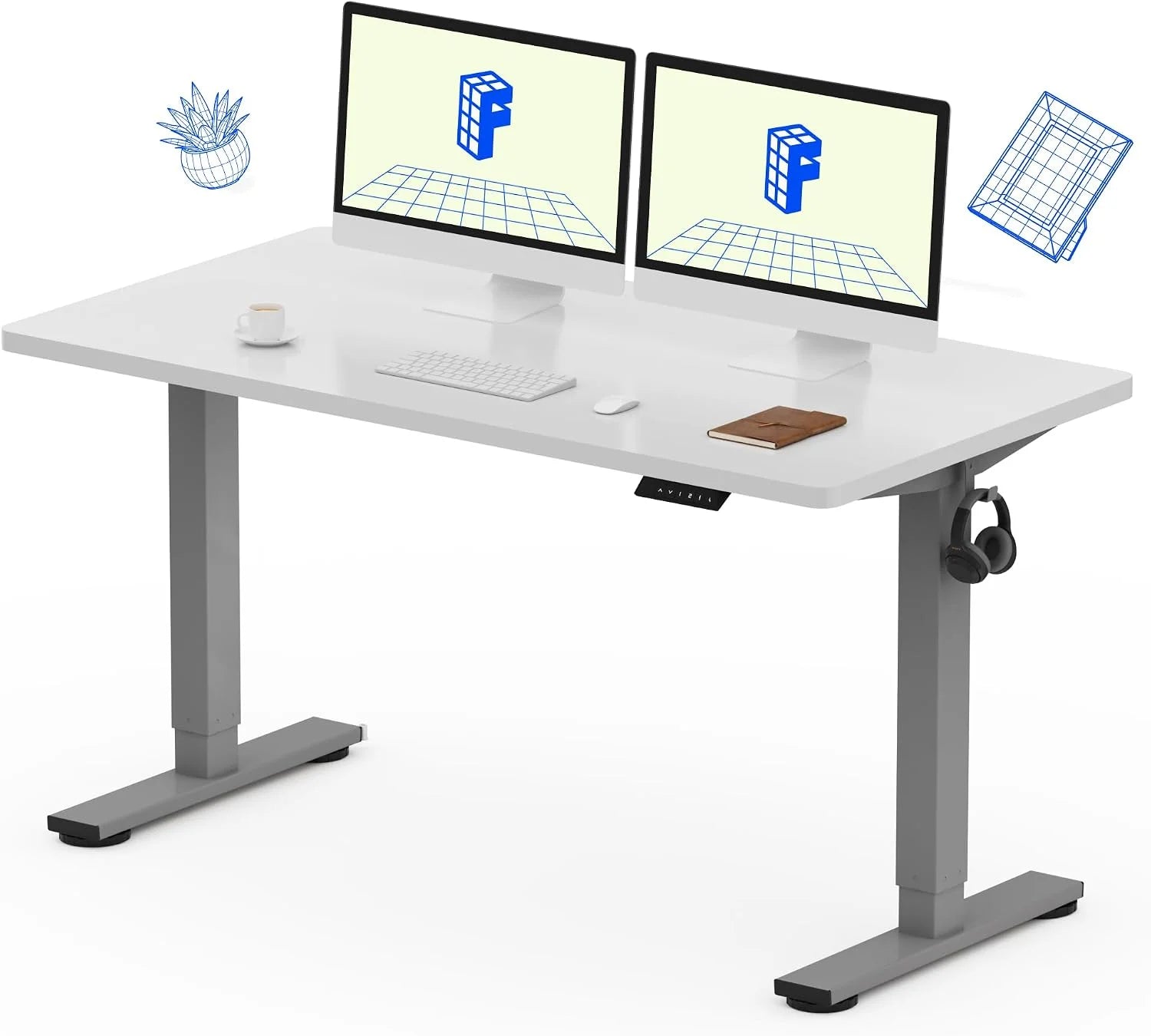 Special FLEXISPOT EN1 One-Piece Standing Desk, Electric Adjustable with 4 Memory Presets, 176 LBS Capacity, 48x24 Black - Image 11