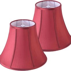 Special White Bell Lamp Shades Set of 2 Medium Shade 6.7“Top x 13“Bottom x 10“High(Spider) Traditional Lampshade