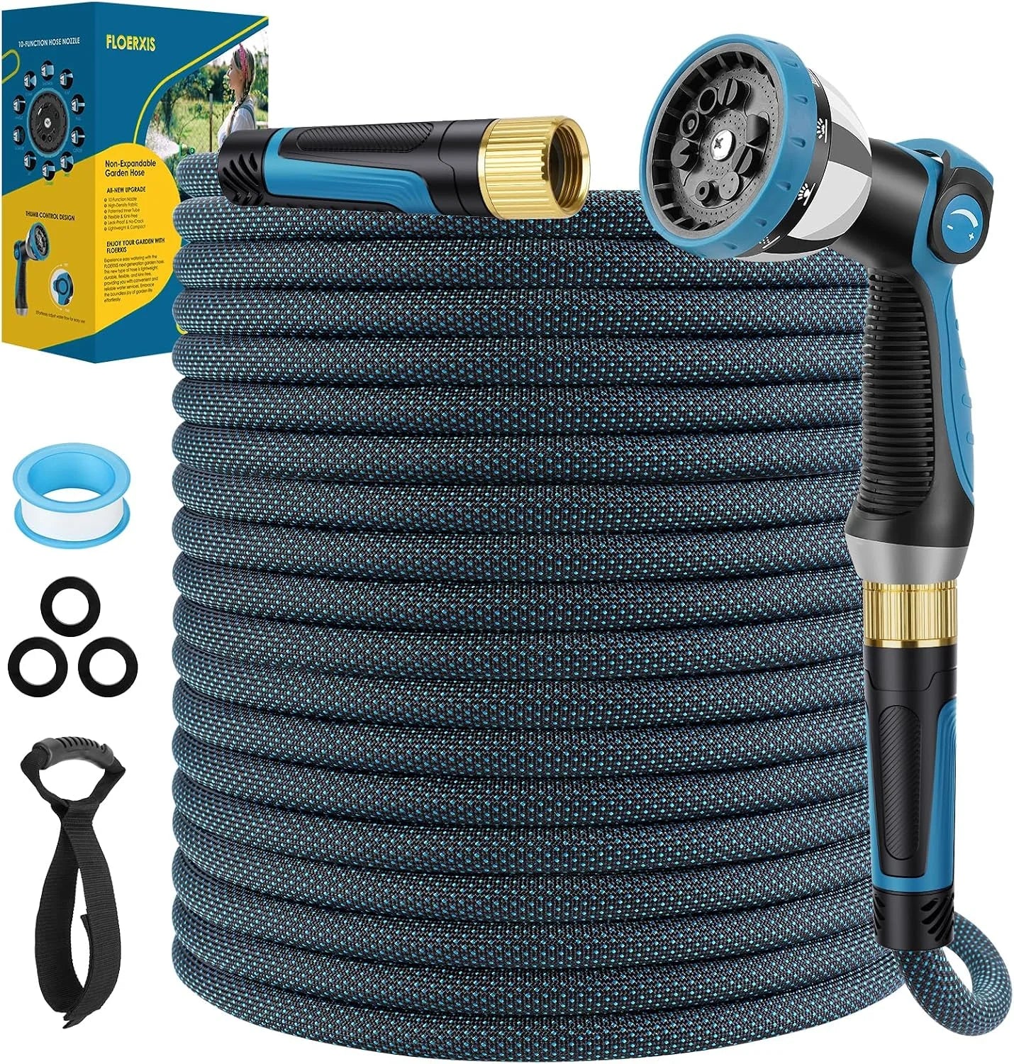 Special Non-Expandable Garden Hose 100 FT, Lightweight Hose with 10 Function Spray Nozzle, 360° Swivel Connectors - Image 10