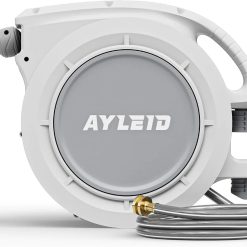 Alternative view of Special Retractable Rubber Hybrid Garden Hose Reel, 5/8x100ft Wall Mount, 24-month warranty, 9-pattern sprayer