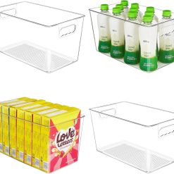 Alternative view of Special 6 Pack Clear Storage Bins, Pantry Organizer Bins with Handle, Large, BPA-free Plastic Bins, Pantry Storage