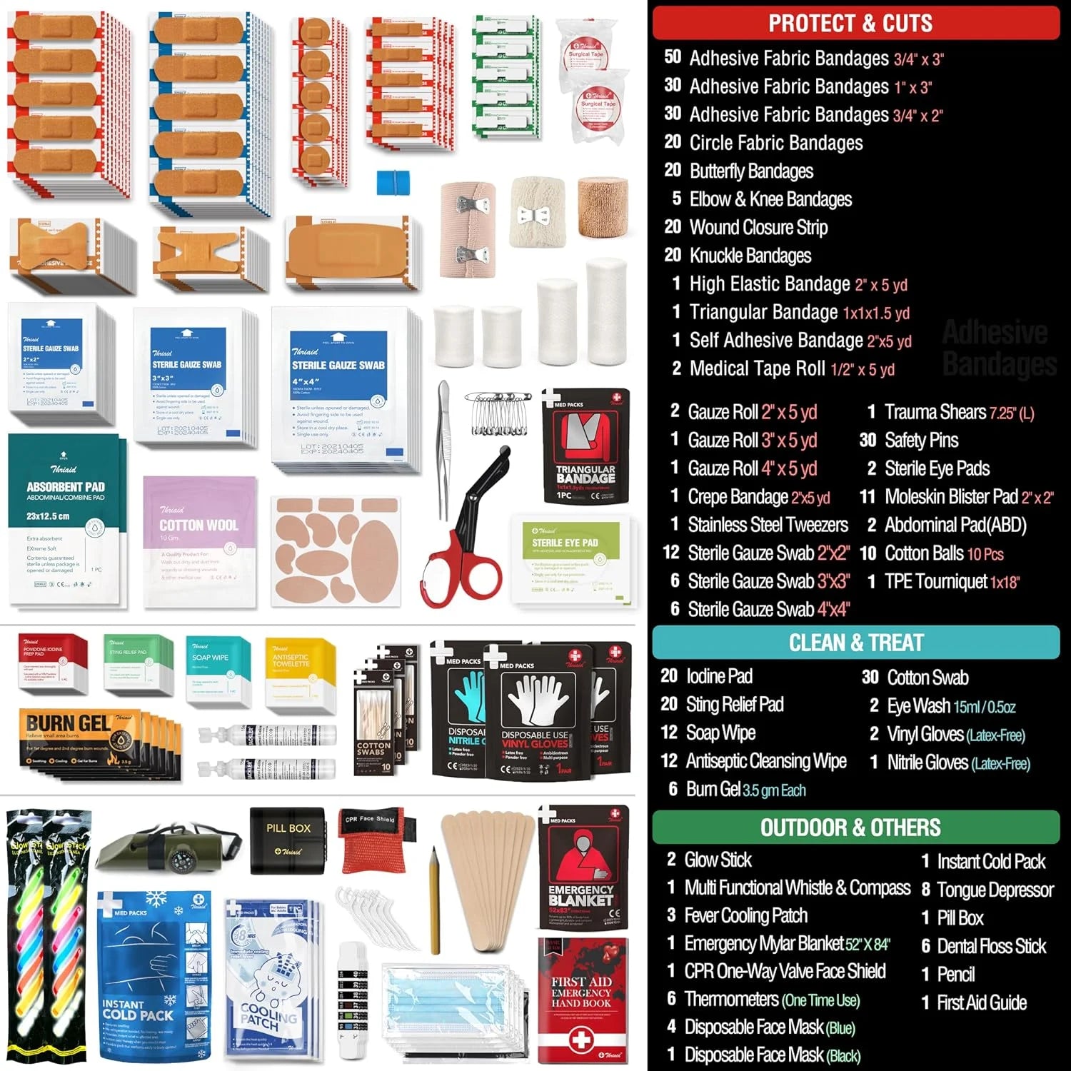 Special First Aid Kit, Well-Organized Premium Waterproof Compact Trauma Medical Kits for Any Emergencies - Image 6