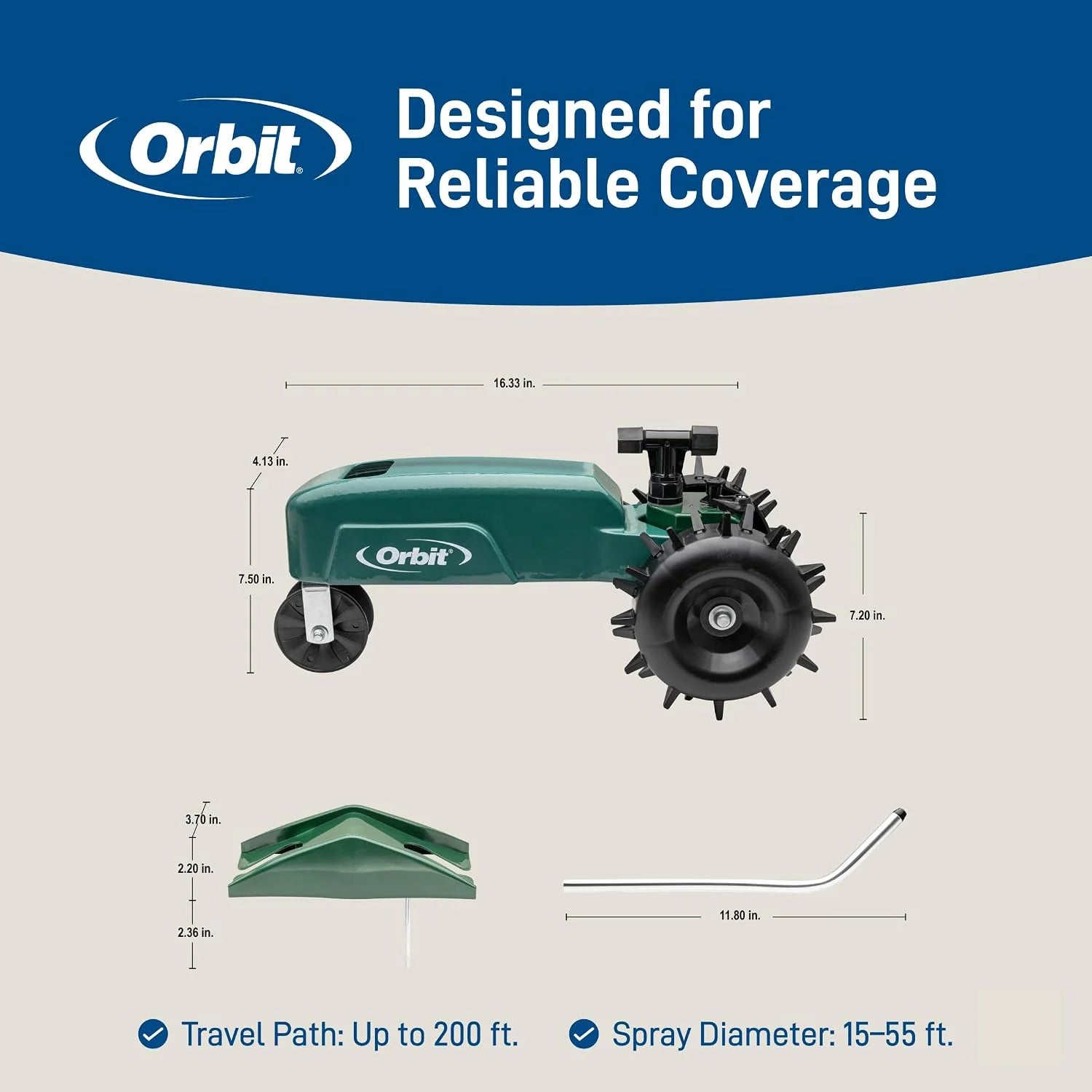 Special Orbit Traveling Tractor Water Sprinkler, Self-Propelled Traveling Sprinkler for Wide Lawn Coverage - Image 10