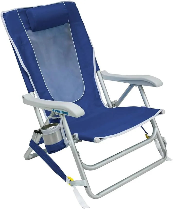 Special Outdoor Sunshade Backpack Beach Chair, Reclining Folding Canopy Chair with Durable Armrests