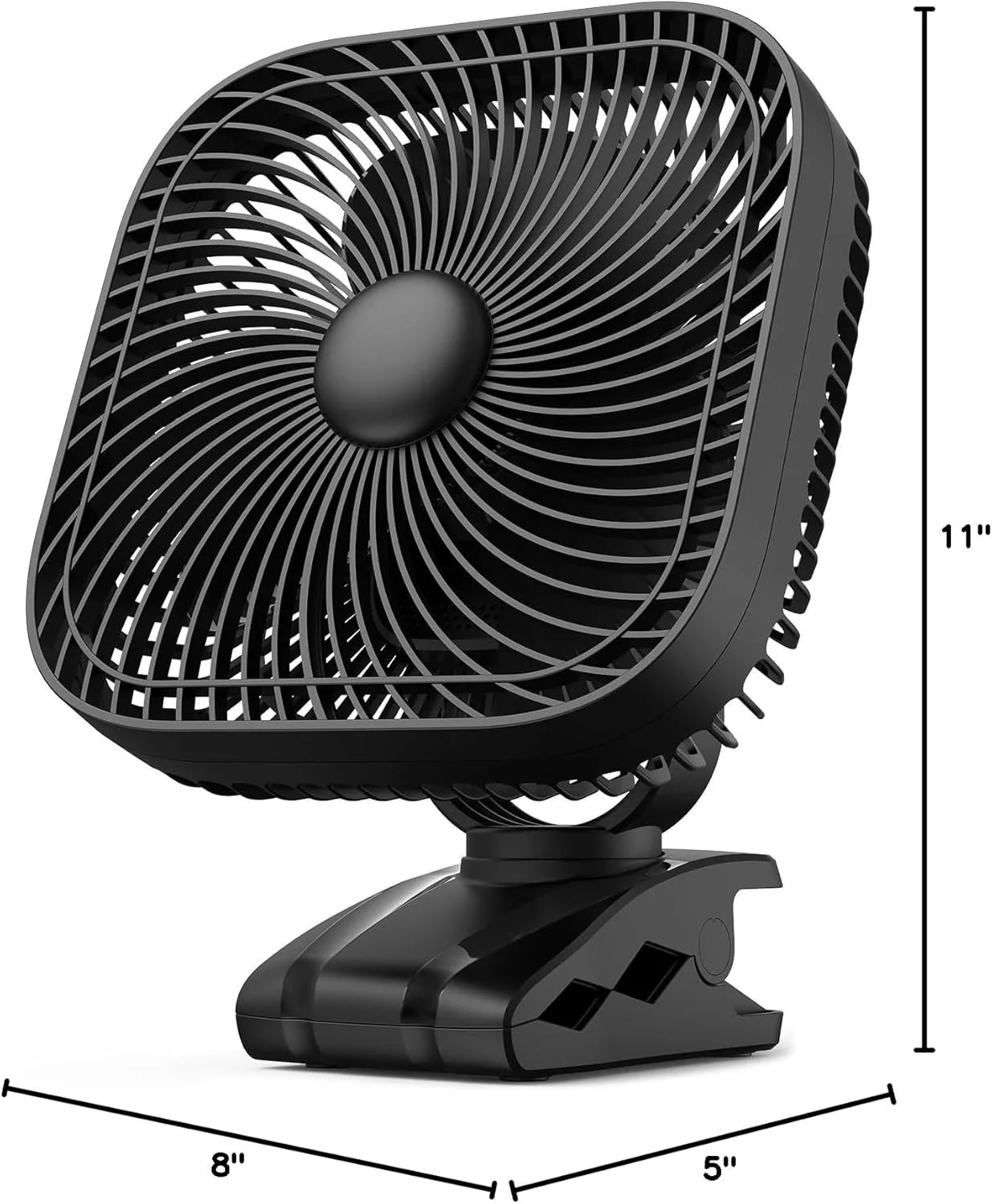 Special 20000mAh Rechargeable Portable Clip-on Fan, Battery Operated, Last 78 Hrs, 4 Speeds with Light & Hook - Image 7