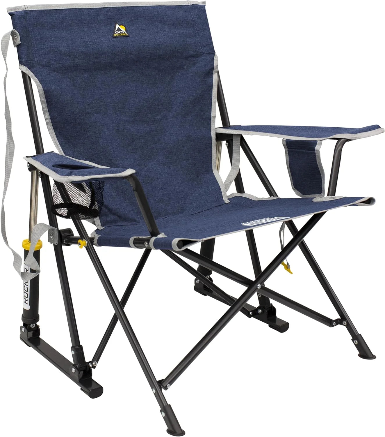 Special Outdoor Kickback Rocker Outdoor Rocking Chair with Beverage Holder - Image 3