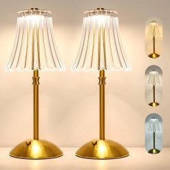 Special 2 Pack Touch Cordless Table Lamp Rechargeable, Dimmable, 3-Color Temperature