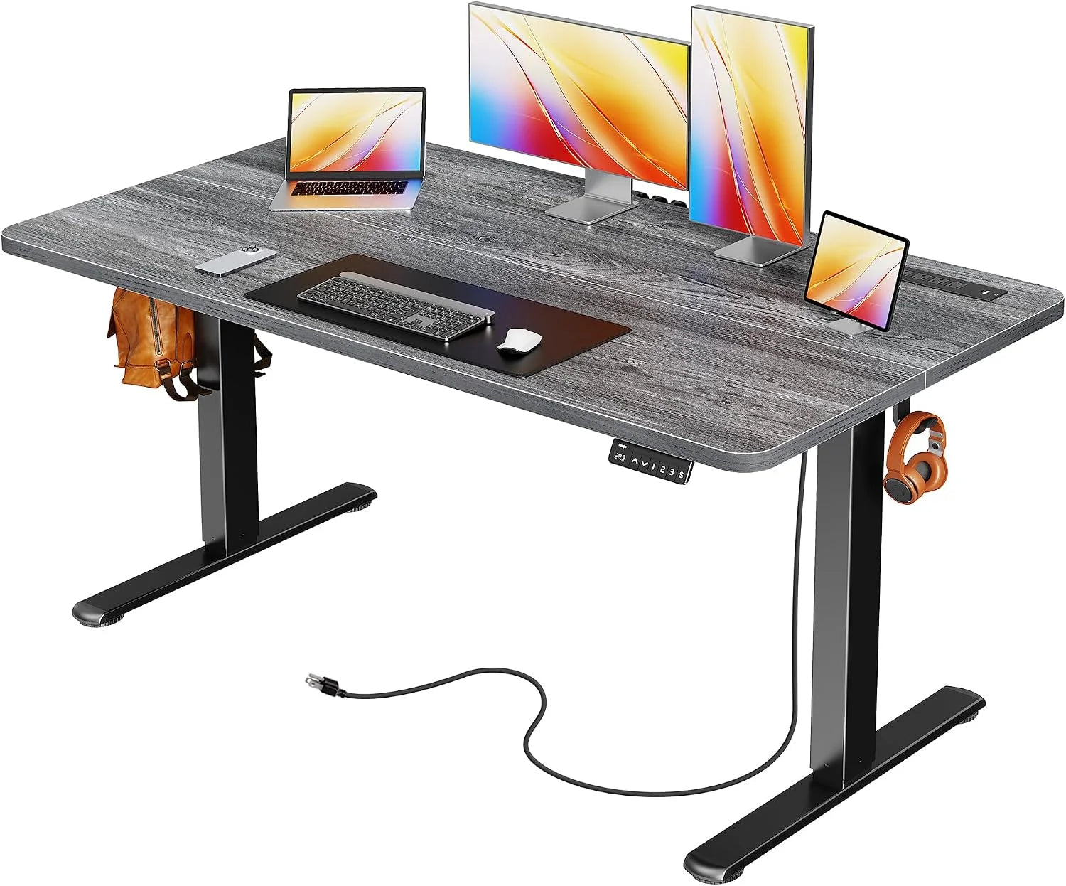 Special Electric Standing Desk with Power Outlets and USB-C Port, 47 X 24 Inch Height Adjustable Desk - Image 9