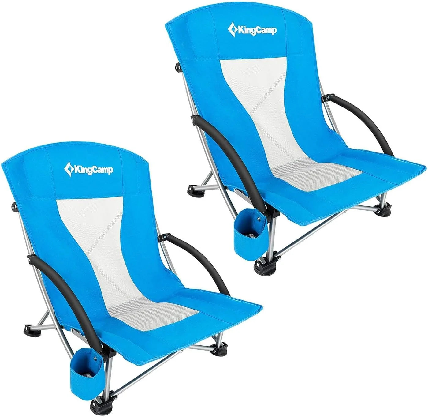 Special KingCamp Low Beach Chairs 2 Pack, Folding Portable Chair for Adults lightweight Extra Wide Ergonomic High Back Seat - Image 13