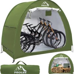 Special PROLEE Bike Shed 6.6FT, Waterproof Oxford Fabric Storage Tent for 2 Bikes, Outdoor Storage with Window Design, Black