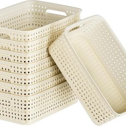 Alternative view of Special Plastic Storage Baskets, Small Organizing Baskets, Plastic Storage Bins Wicker Pantry Organizer Bins